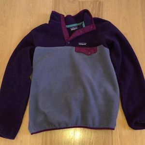Purple lightweight Synchilla fleece pull over